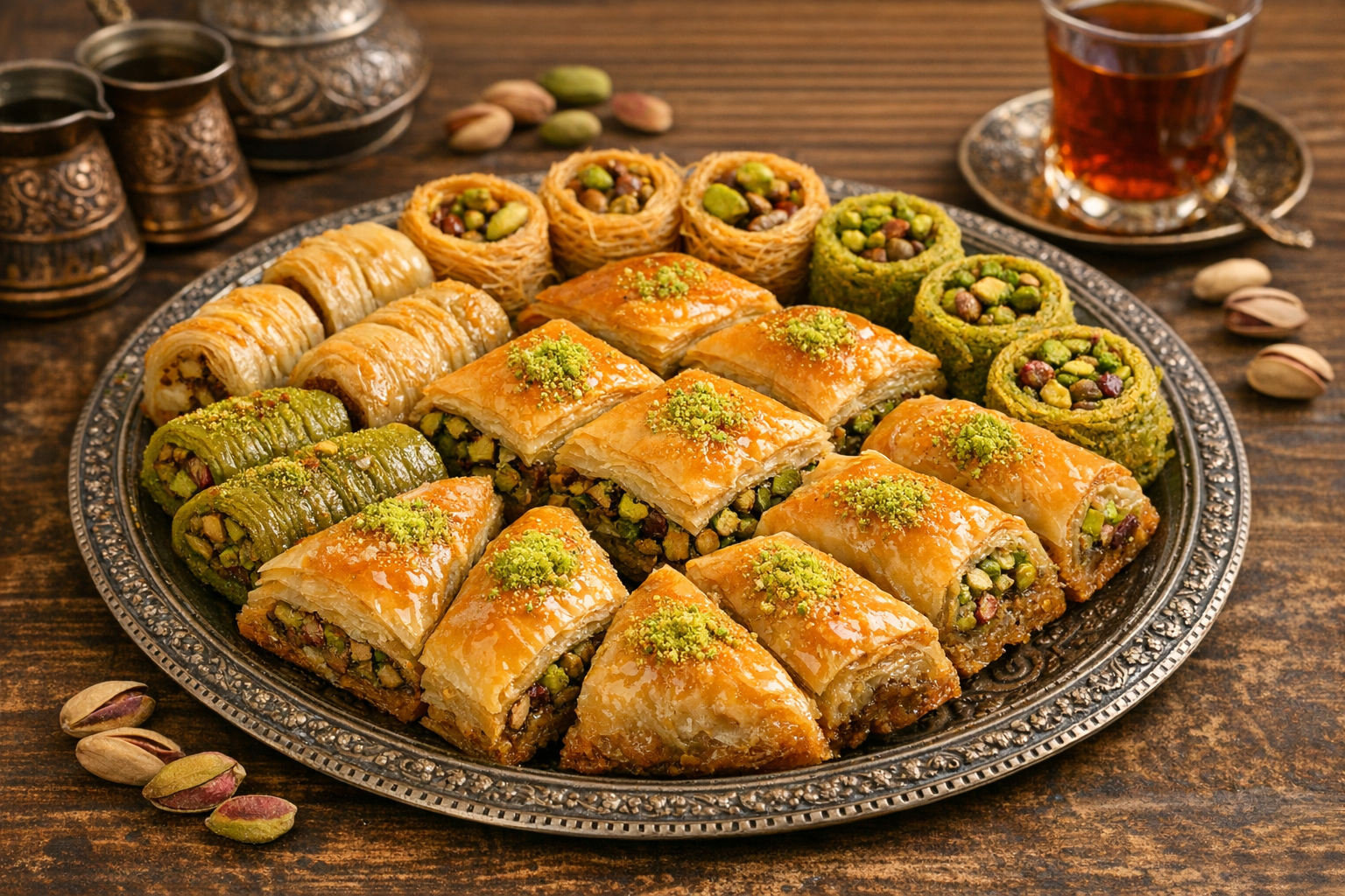 تصميم صحن بقلاوة